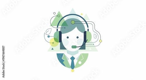 Illustration of a customer service representative.