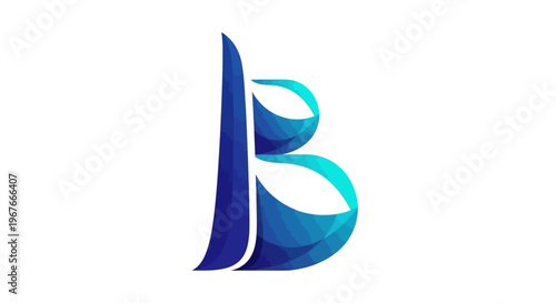Large Blue Letter B Logo.