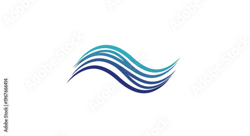 Blue and green wave design element.