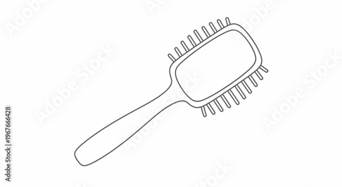 Hair Brush with Wide Rectangular Head.