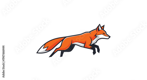 Running Orange Red Fox Animal.