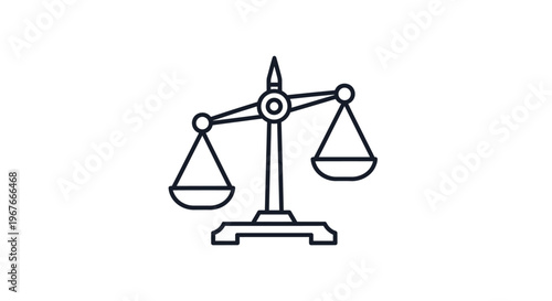 Scales of justice balance equality.