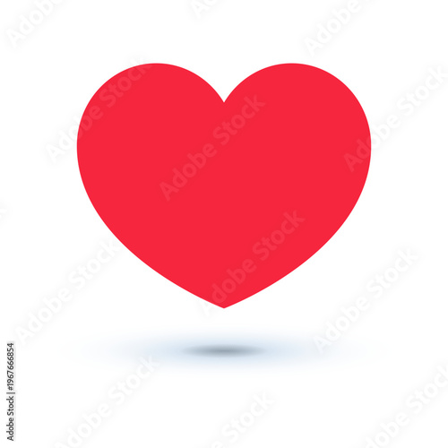 Free Download Red Heart Icon Love Symbol Valentine Romantic Shape Minimal Design - GFXLoad