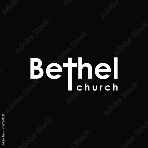 Cuadro en lienzo Bethel Church for Cristian Church logo design vector