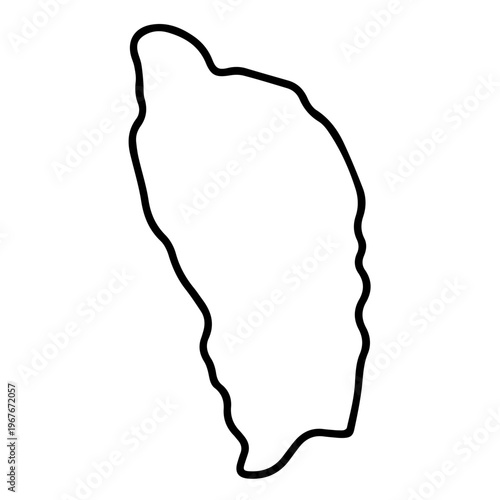 Dominica Minimalistic Country Outline vector