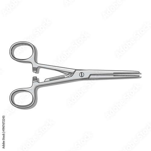 Surgical forceps clamp, stainless steel medical instrument