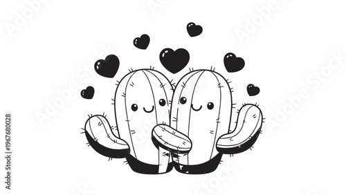 Cute Cartoon Avocado Characters Holding Beer Glasses with Heart Symbols.
