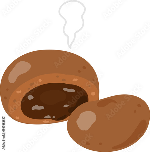 割ったチョコまん