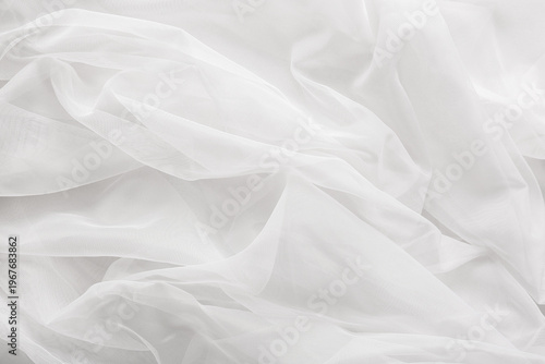 White tulle fabric as backg...
