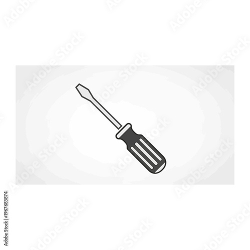 Flathead screwdriver tool icon manual construction instrument