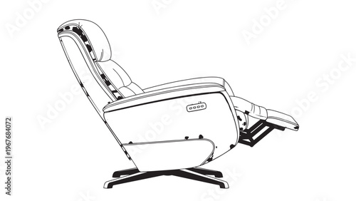Modern Reclining Chair with Adjustable Footrest for Comfort and Relaxation.