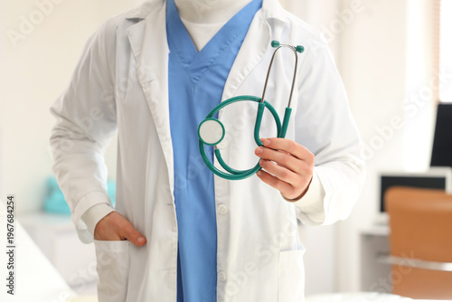 Male doctor with stethoscop...