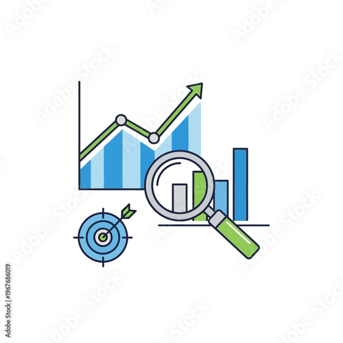 Business finance growth analysis graph chart.
