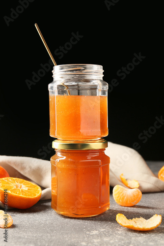 Jars of sweet tangerine jam...