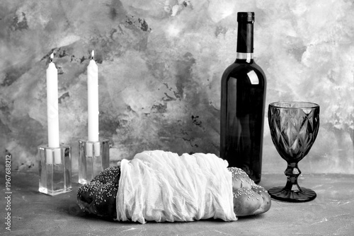 Traditional challah bread w...