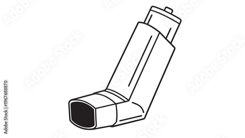 Medical Inhaler Device Used for Respiratory Treatment and Breathing Support.