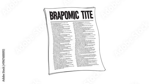 Close-up of a newspaper with a headline and columns of text, emphasizing print media and journalism.