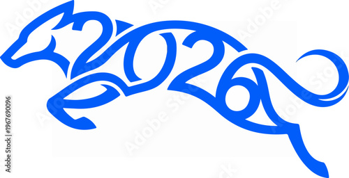 Blue Horse Year 2026 Logo.