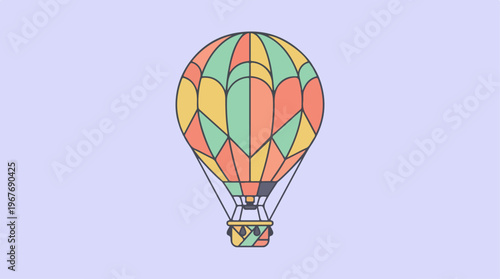 Colorful Hot Air Balloon Ride.