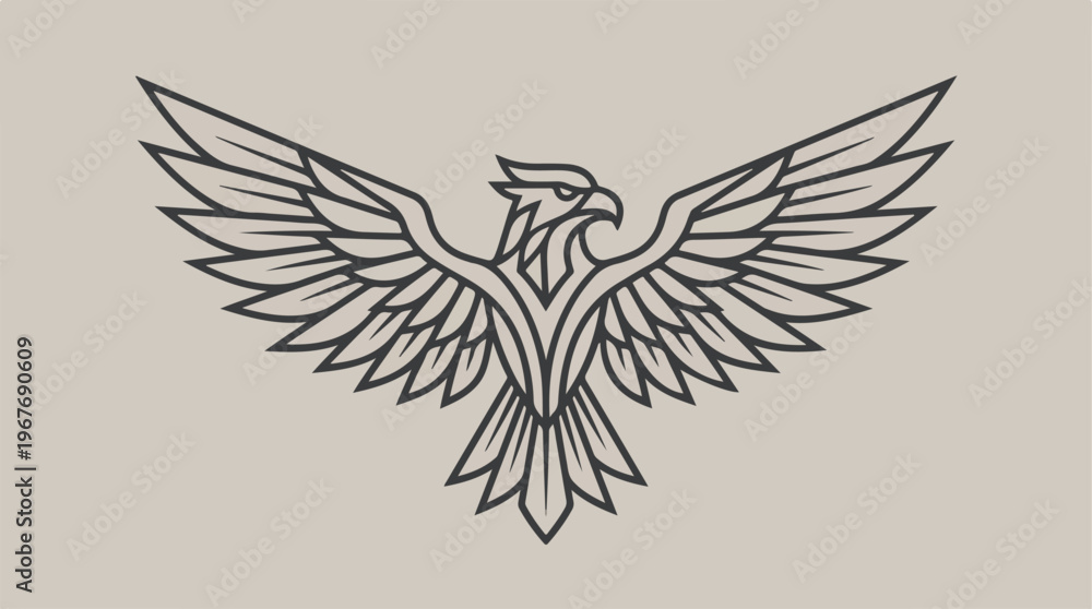 Fototapeta premium Detailed Eagle Illustration Drawing.