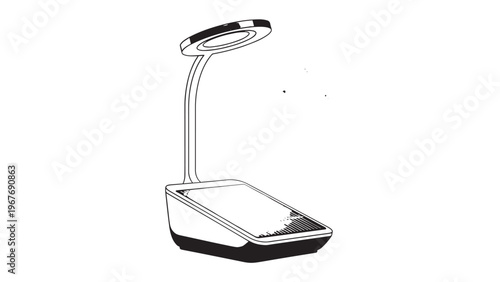 Modern LED Desk Lamp with Adjustable Arm for Reading and Workspaces.