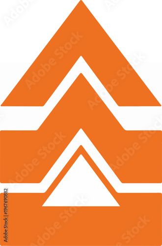 Geometric Triangle Orange Logo.
