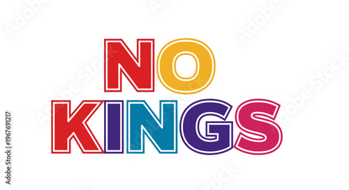 No kings colorful typography design 1.