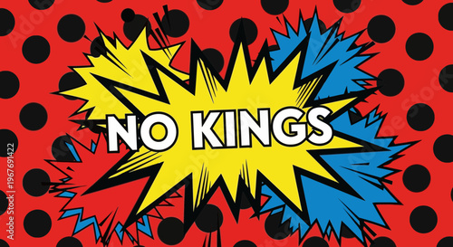 No Kings Comic Book Style Text 2.