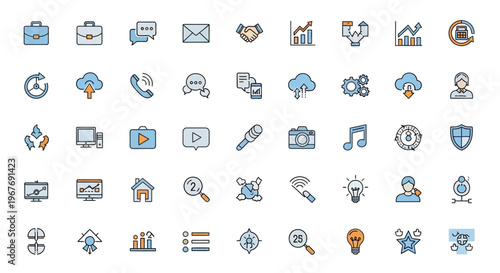 Collection of various computer icons.