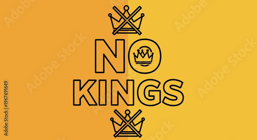 No Kings Logo Design Concept 3.