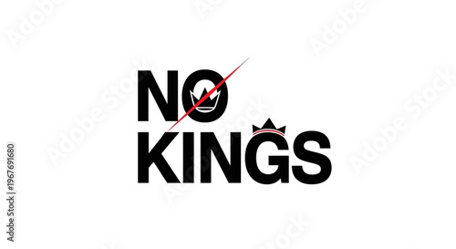 No Kings Logo Design Concept 6.