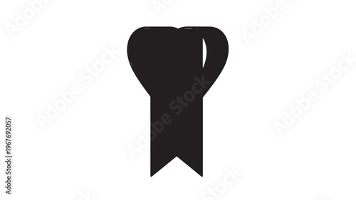 Black ribbon symbolizing awareness and remembrance for causes and campaigns.