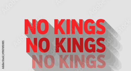 No Kings Text Sign Symbol.