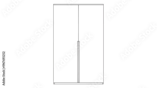 Minimalist white door with sleek handle in modern interior design.