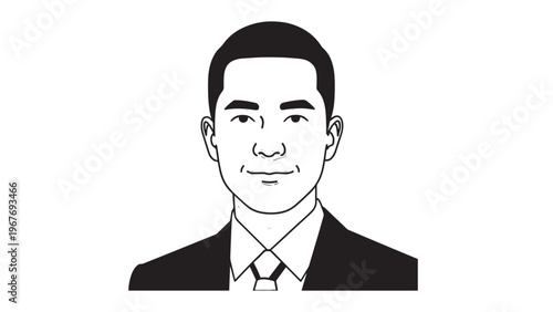 Professional Businessman Wearing Suit and Tie in Formal Attire for Corporate Setting.