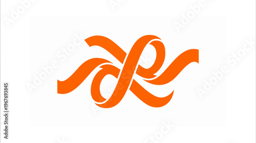 Orange abstract symbol logo mark.