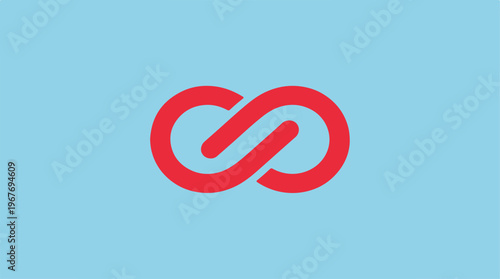Red Infinity Loop Symbol.