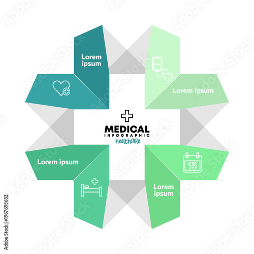 Vector plus infographic , medical diagram, healthcare graph, hospital presentation, emergency chart. Medicine doctor logo. Concept with 4 options, parts, steps, processes. editable vector