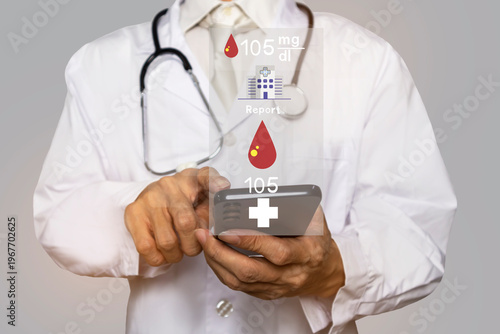 The concept of reporting medical examination results via mobile phone for the convenience of receiving treatment stem data