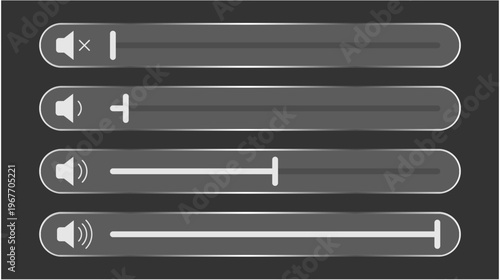 volume audio level transparent design