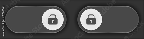 lock unlock toggle switch button transparent ui