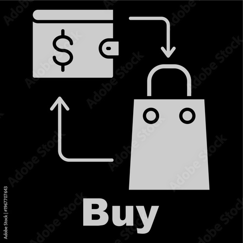 Buy White Vector Icon On Black Background 
