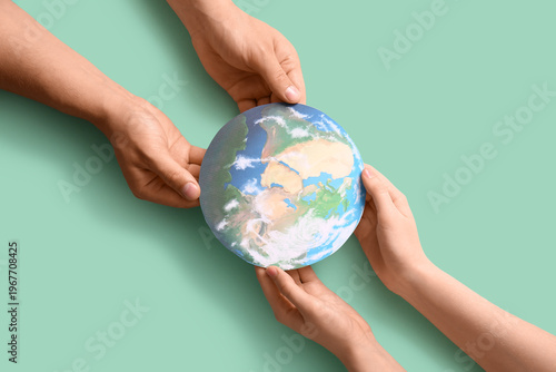 Female hands with paper pla...