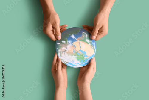 Female hands with paper pla...