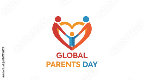 Global Parents Day Family Love Symbol. Vector Illustrations. EPS Editable