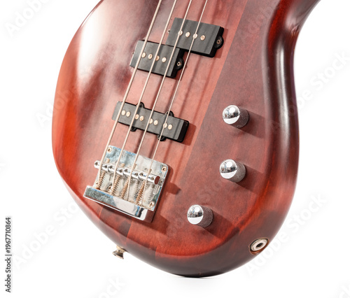 Electric guitar on white ba...