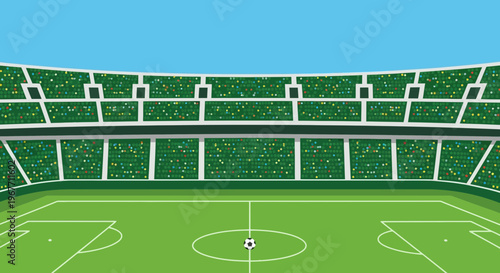 Soccer Stadium Football Field Green Pitch.