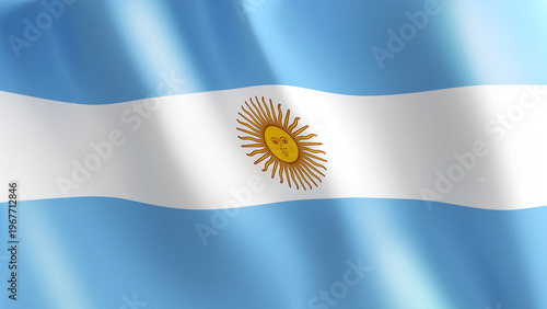 national flag background image,wind blowing flags,3d rendering,Flag of Argentina