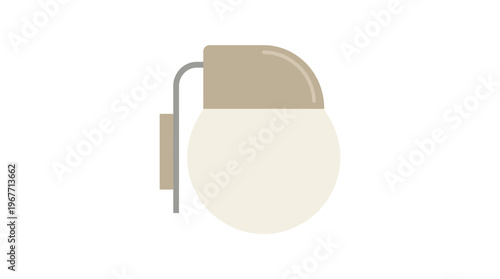 Minimalist Wall Sconce Lighting Fixture Illustration. Vector Illustrations. EPS Editable