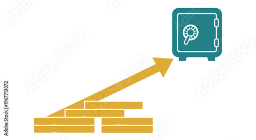 Money Growth Investment Savings Concept. Vector Illustrations. EPS Editable
